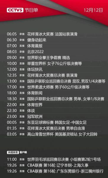 cctv5十在线直播_体育赛事直播_cctv5十节目表