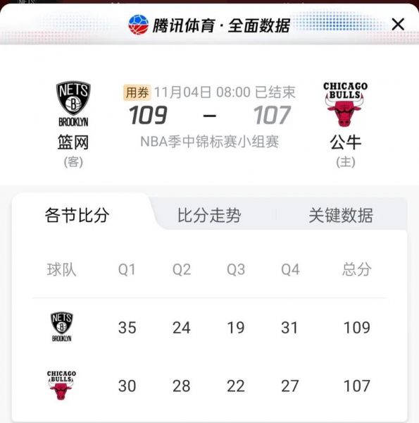 公牛vs篮网_精彩对决_赛事分析