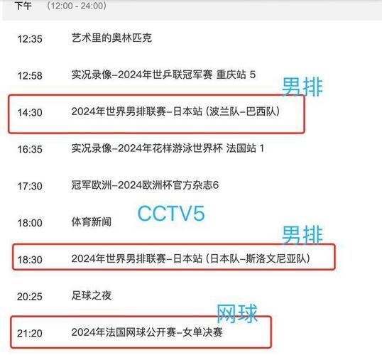 cctv5今日节目表_cctv5今日节目表直播_cctv5今日节目表录像回放