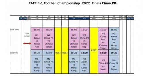 东亚杯2022赛程_东亚杯2022赛程直播_东亚杯2022赛程录像回放