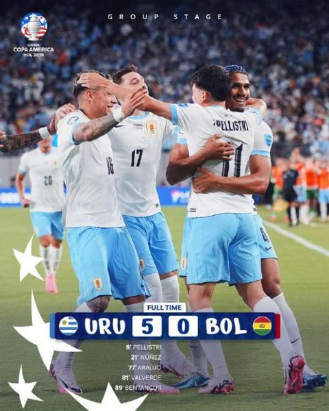 乌拉圭5-0大胜玻利维亚_乌拉圭5-0大胜玻利维亚直播_乌拉圭5-0大胜玻利维亚录像回放