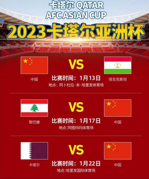 卡塔尔亚洲杯中国队赛程_卡塔尔亚洲杯中国队赛程直播_卡塔尔亚洲杯中国队赛程录像回放
