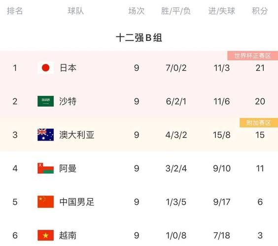 2018世界杯中国队积分（2018世界杯国足积分）