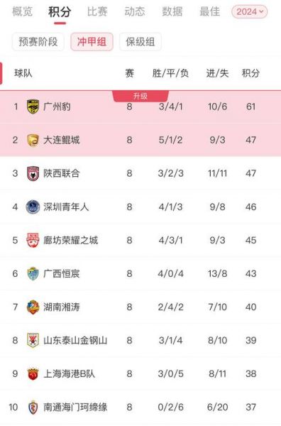 中超联赛积分榜（2007年中超联赛积分榜）