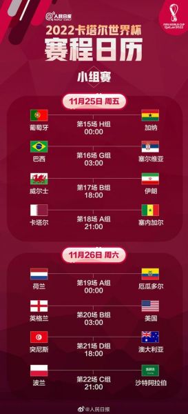 世界杯今天赛程，世界杯2021赛程时间表今日
