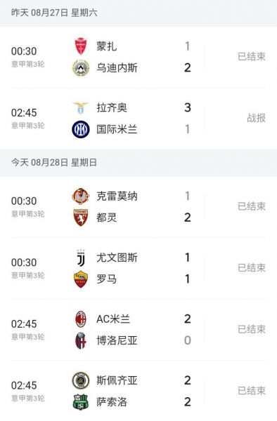 英超积分，德甲积分榜