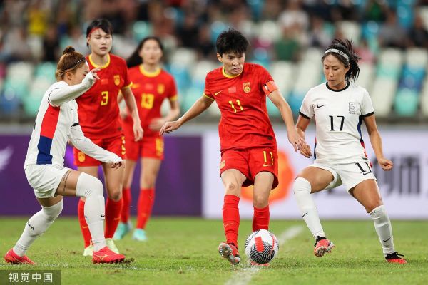 中国女足对韩国女足，中国女足对韩国女足的女足足球比赛