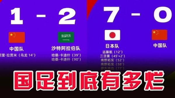 国足vs日本比分，国足vs日本比分结果