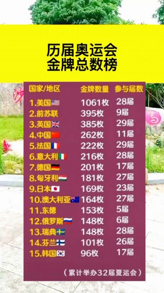 2016奥运会中国金牌数量，2016奥运会金牌数量排行榜