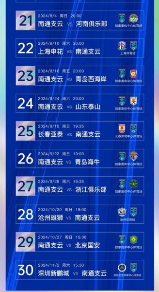 2021上海上港中超联赛赛程表，上海上港2021中超赛程直播