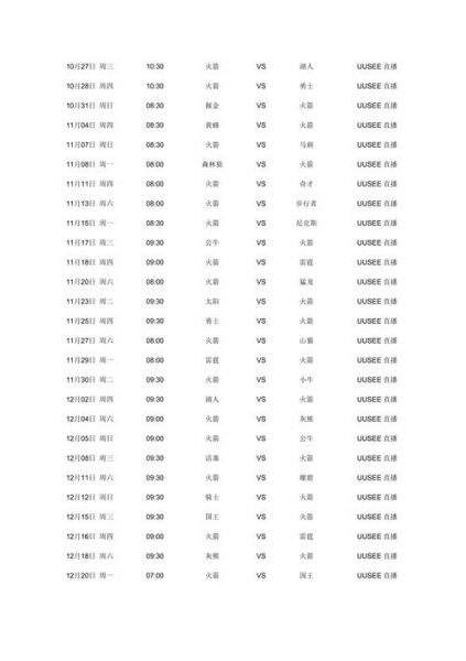 nba2021常规赛程表，nba2020-2021赛季常规赛赛程