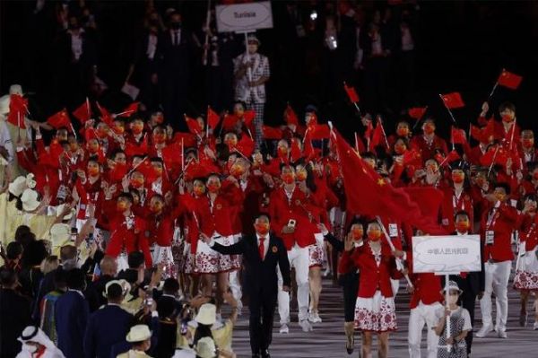 中国奥运代表团入场，中国奥运代表团入场服