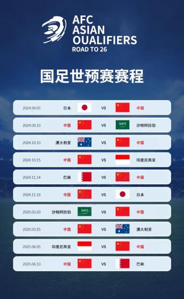 中国男足比赛赛程，中国男足比赛赛程2024年