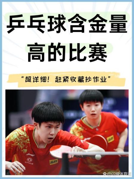 乒乓球含金量最高的赛事，乒乓球含金量排名
