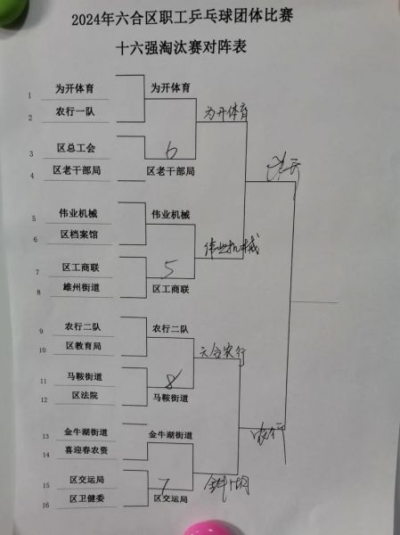 乒乓球团体比赛对阵图，乒乓球团体赛比赛阵容