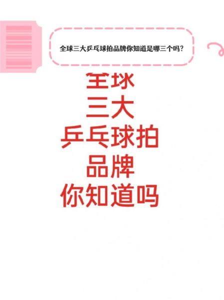 乒乓球拍品牌排行，乒乓球拍品牌排行前100