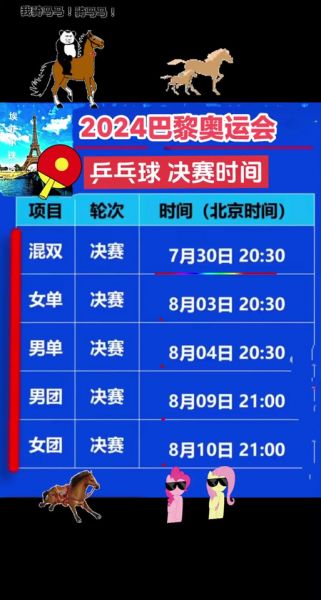 奥运会乒乓球男子团体决赛，奥运会乒乓球男子团体决赛时间