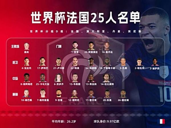 法国队世界杯阵容，法国世界杯主力阵容