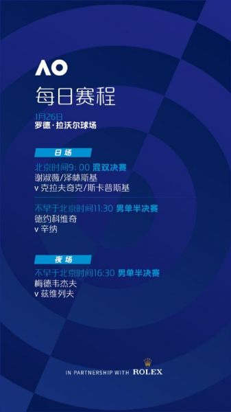 澳网时间2022，澳网时间2024