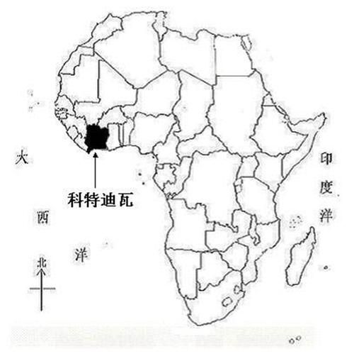 科特迪瓦地图位置，科特迪瓦周边国家地图