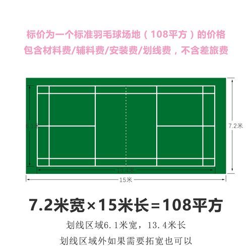 羽毛球场地地胶厚度，羽毛球场地地胶尺寸