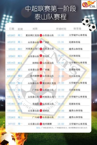 鲁能泰山队比赛直播，鲁能泰山队赛程
